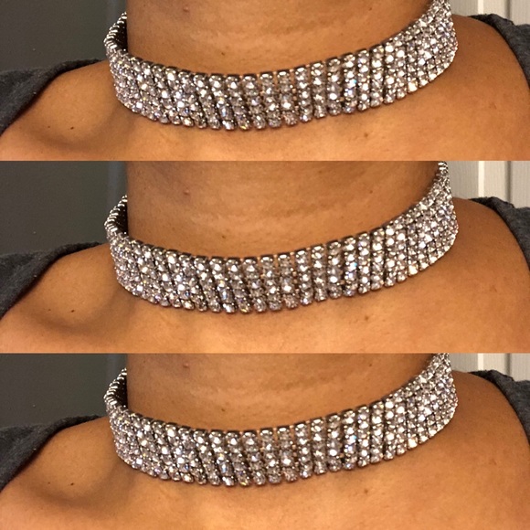 Rhinestone choker - Picture 2 of 7